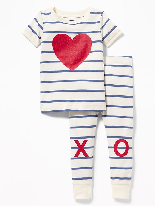 View large product image 1 of 1. Heart "Xo" Graphic Sleep Set For Toddler & Baby