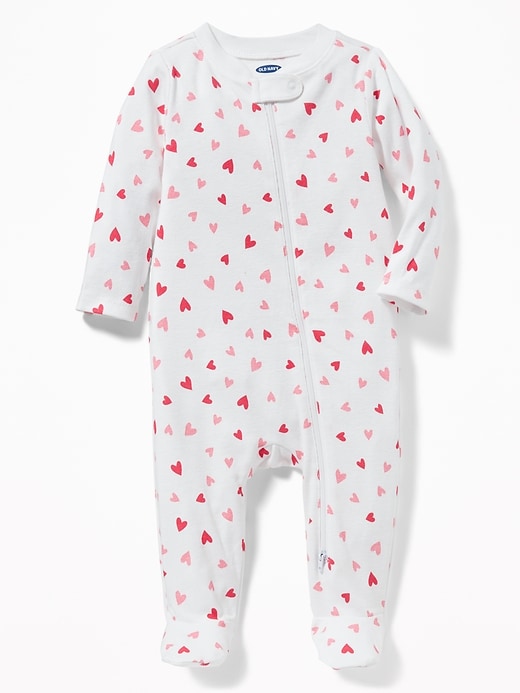 View large product image 1 of 1. Unisex Footed One-Piece for Baby