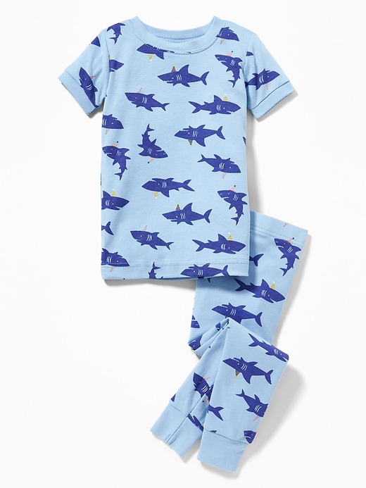 View large product image 1 of 1. Shark-Print Sleep Set For Toddler Boys & Baby
