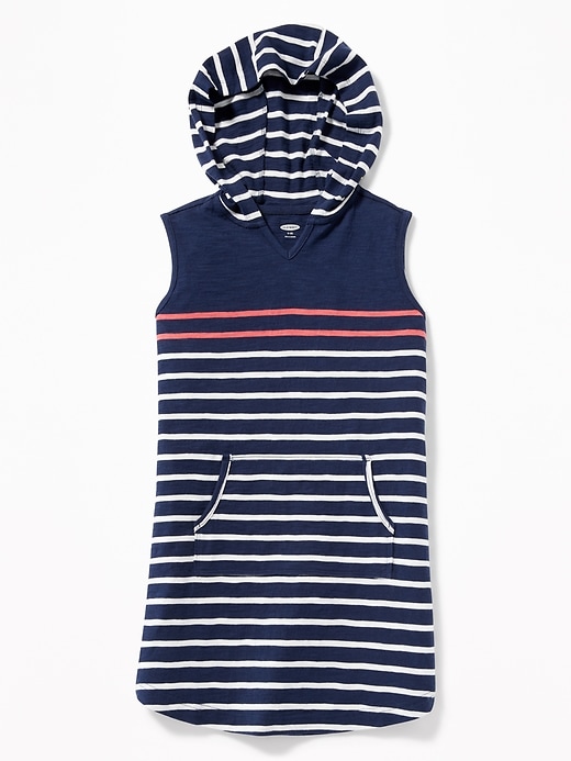 View large product image 1 of 1. Sleeveless Hooded Swim Cover-Up for Girls