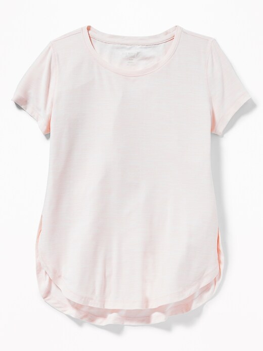 View large product image 1 of 1. Ultra-Soft Breathe ON Built-In Flex Tulip-Hem Tee for Girls