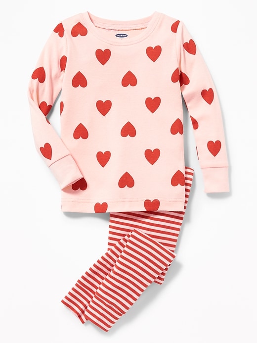 View large product image 1 of 1. Heart-Print Sleep Set For Toddler & Baby