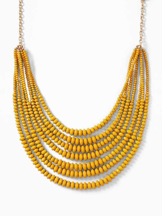 View large product image 1 of 2. Beaded Statement Necklace for Women