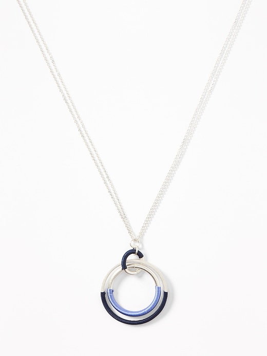 View large product image 1 of 2. Wrapped Circles Pendant Necklace for Women