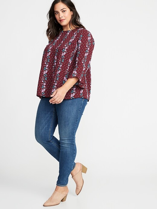 Printed Plus-Size Boho Swing Top | Old Navy