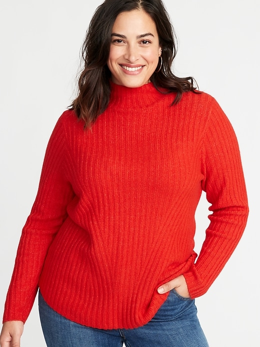 mock turtleneck plus size