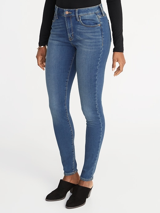 View large product image 1 of 2. High-Rise Built-In Warm Rockstar Super Skinny Jeans for Women