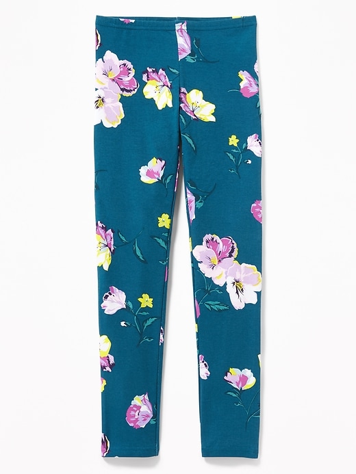 View large product image 1 of 1. Printed Jersey Full-Length Leggings for Girls
