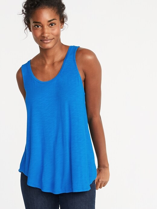 View large product image 1 of 1. Luxe Scoop-Neck Swing Tank for Women