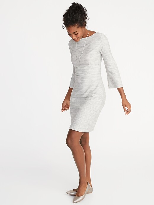 Image number 1 showing, Textured Marled Sheath Dress for Women