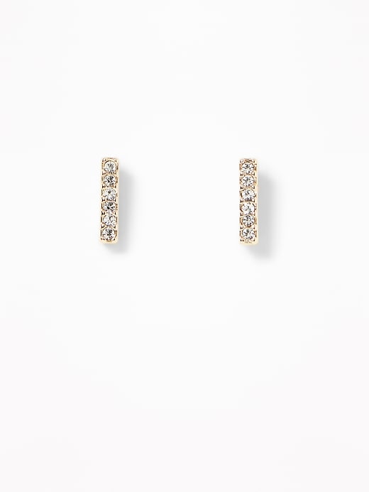 View large product image 1 of 1. Rhinestone Bar Stud Earrings For Women