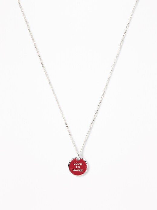 View large product image 1 of 2. "Love To Shine" Pendant Necklace For Women