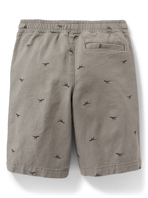 View large product image 2 of 3. Dinosuar-Print Built-In Flex Twill Jogger Shorts For Boys