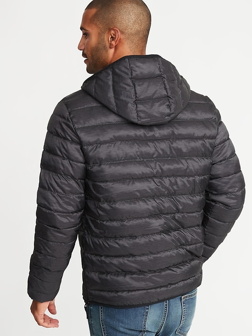 Water-Resistant Quilted 1/4-Zip Hooded Jacket for Men | Old Navy