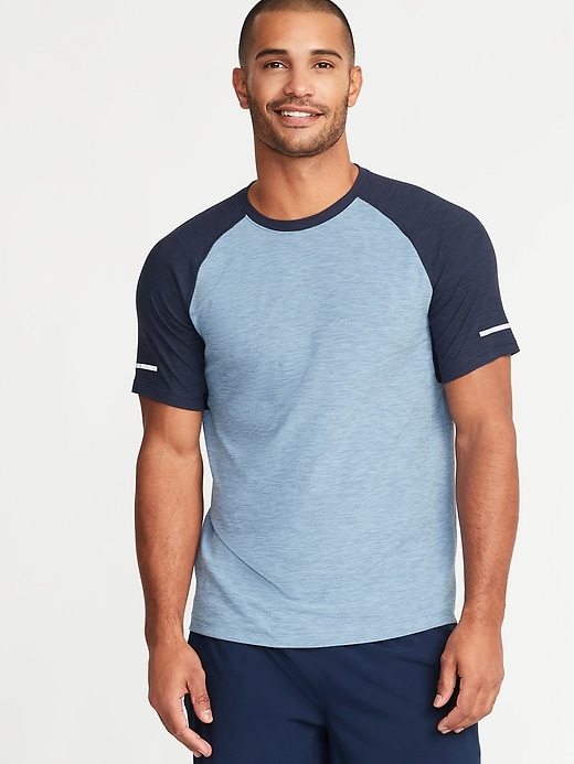 Image number 1 showing, Ultra-Soft Breathe ON Color-Blocked Tee