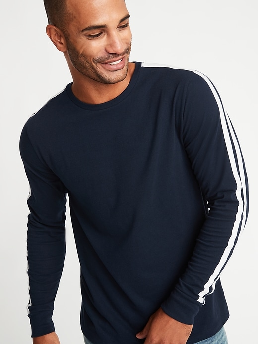 Image number 4 showing, Soft-Washed Sleeve-Stripe Tee