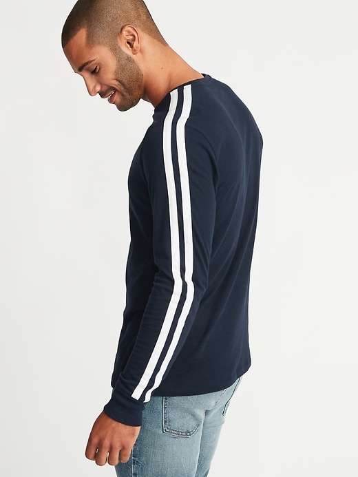 Image number 2 showing, Soft-Washed Sleeve-Stripe Tee
