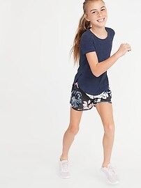 View large product image 3 of 3. Ultra-Soft Breathe ON Built-In Flex Tulip-Hem Tee for Girls