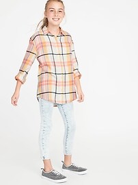 View large product image 3 of 3. Boyfriend Plaid Tunic Shirt for Girls