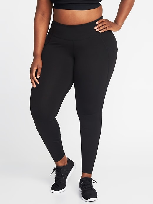 View large product image 1 of 3. High-Rise Elevate Compression Plus-Size Pocket Leggings