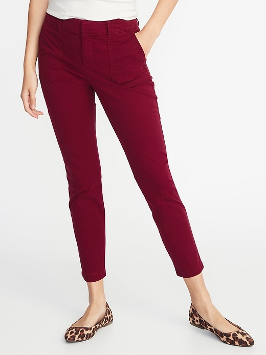 Mid-Rise Pixie Utility Chinos for Women | Old Navy