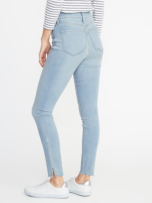 Image number 2 showing, High-Waisted Built-In Warm Raw-Edge Rockstar Jeans For Women