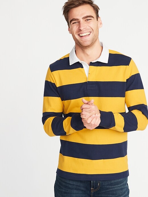 Image number 1 showing, Striped Thick-Knit Jersey Rugby