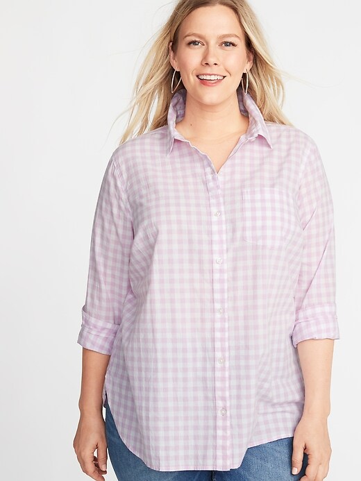 View large product image 1 of 1. Classic No-Peek Plus-Size Shirt
