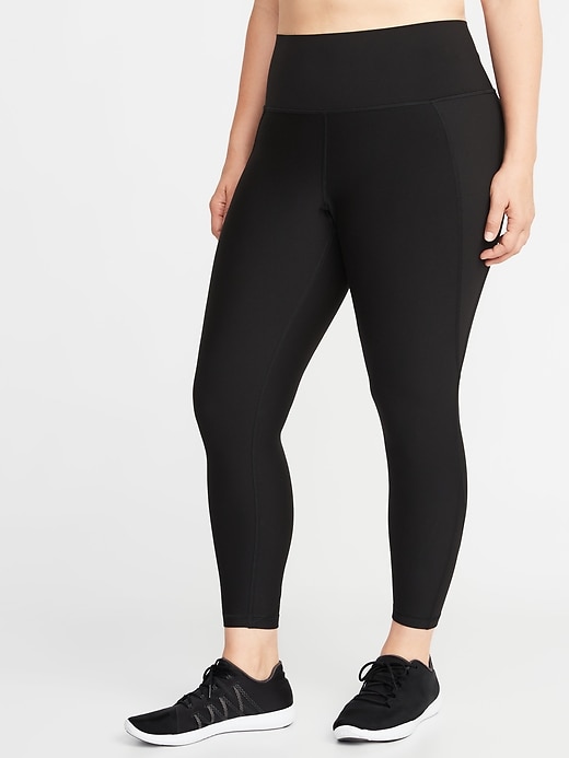 High-Waisted Elevate Built-In Sculpt Plus-Size 7/8-Length Leggings ...