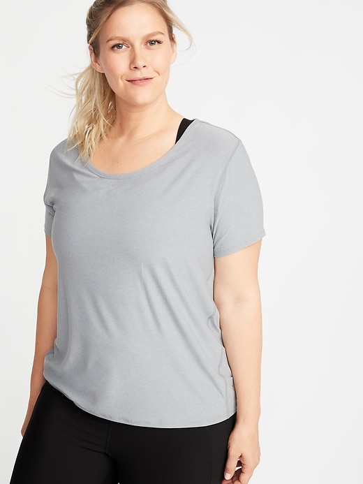 Tie-Back Plus-Size Performance Tee | Old Navy