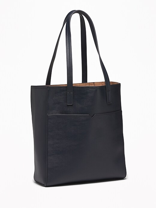 Faux-Leather Pocket Tote for Women | Old Navy