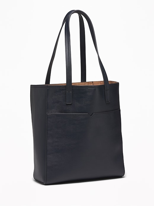 Faux-Leather Pocket Tote for Women | Old Navy