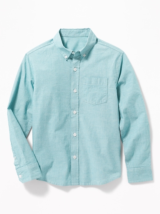View large product image 1 of 3. Built-In Flex Classic Poplin Shirt For Boys