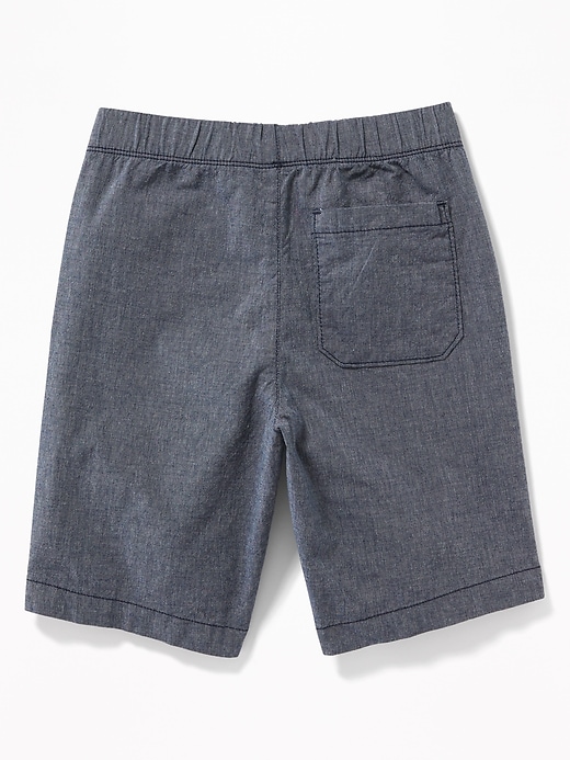 View large product image 2 of 3. Straight Built-In Flex Madras Jogger Shorts For Boys