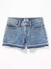 View large product image 3 of 3. Let-Down Hem Jean Cut-Off Shorts for Girls