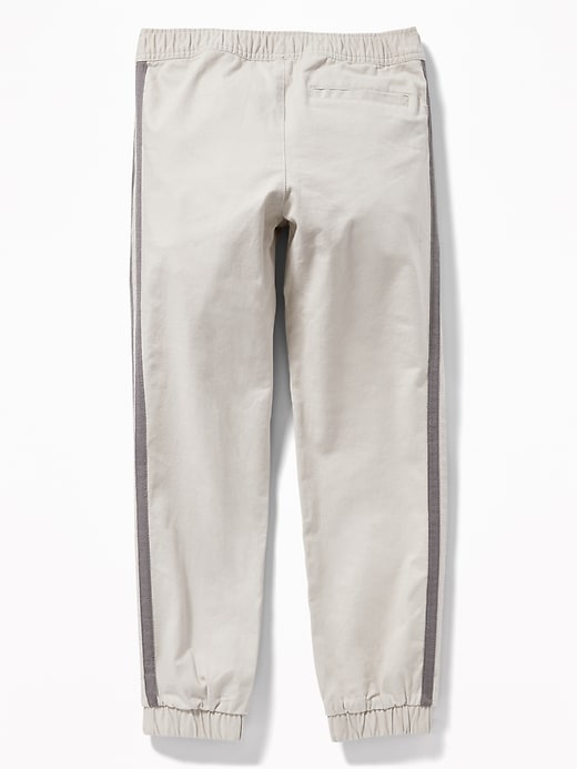 View large product image 2 of 3. Built-In Flex Side-Stripe Twill Joggers For Boys