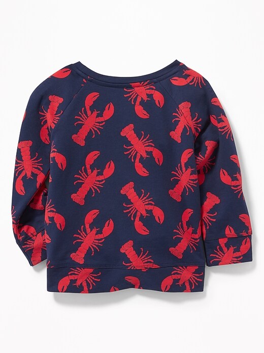 View large product image 2 of 4. Graphic Tie-Hem Sweatshirt for Toddler Girls