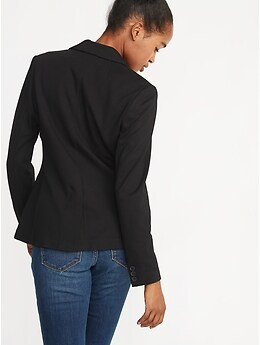 Tan Hip Length Blazer - Ponte Knit Blazer - Blazer with Pockets - Lulus