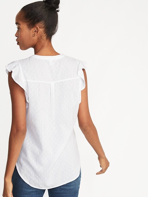 Image number 2 showing, Sleeveless Ruffle-Trim Top for Women