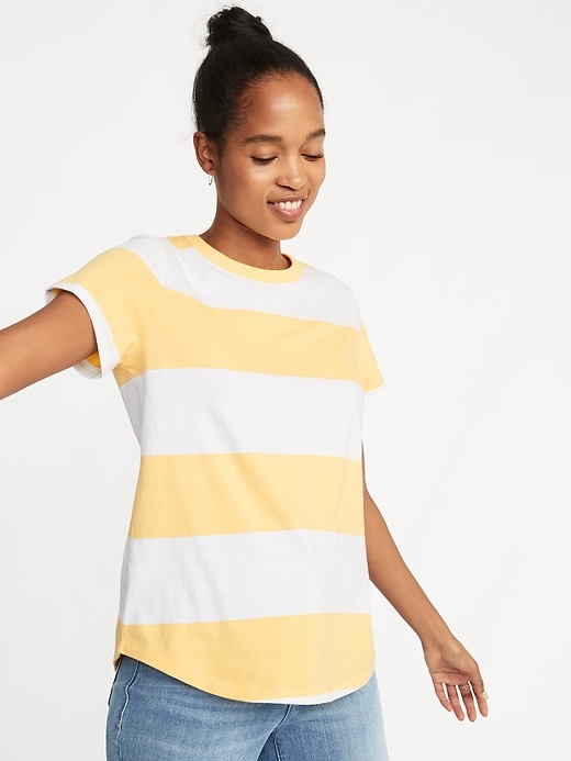View large product image 1 of 1. EveryWear Rugby-Striped Tee for Women
