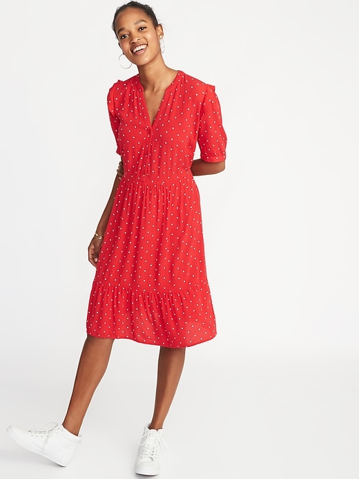 Image number 1 showing, Waist-Defined Shirt Dress for Women