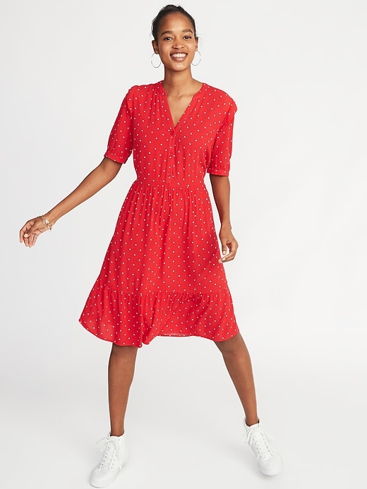 Image number 4 showing, Waist-Defined Shirt Dress for Women