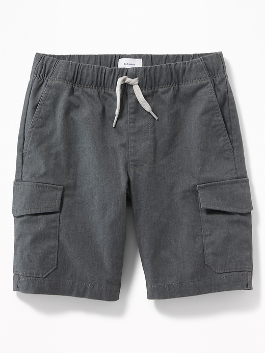 View large product image 1 of 3. Built-In Flex Twill Cargo Jogger Shorts For Boys