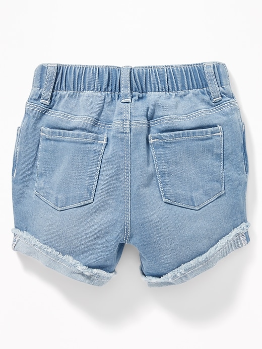 View large product image 2 of 2. Cuffed Jean Cut-Off Shorts for Toddler Girls