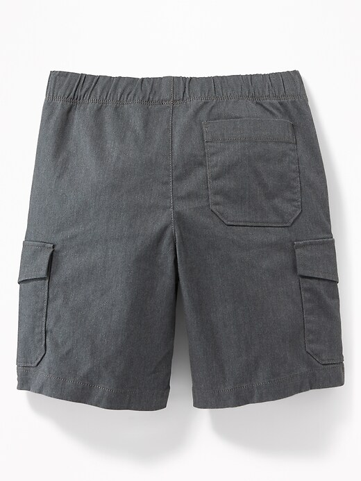 View large product image 2 of 3. Built-In Flex Twill Cargo Jogger Shorts For Boys