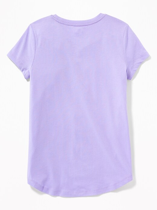 View large product image 2 of 2. Relaxed Softest Scoop-Neck Tee for Girls