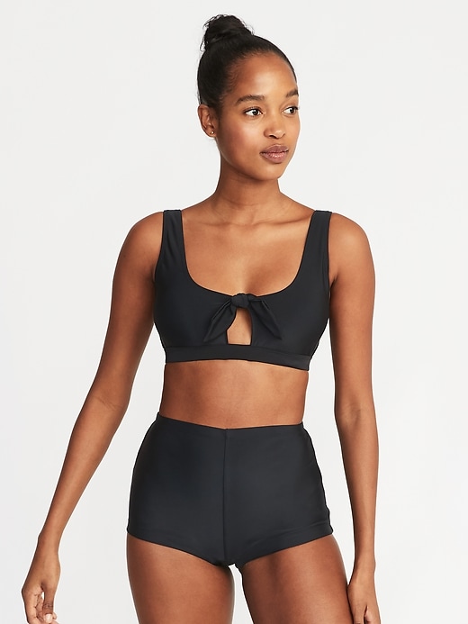 Image number 1 showing, Tie-Front Bralette Swim Top for Women