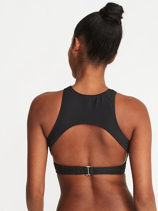 Image number 2 showing, Textured High-Neck Swim Top for Women