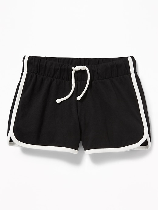 View large product image 1 of 3. Jersey Dolphin-Hem Cheer Shorts For Girls