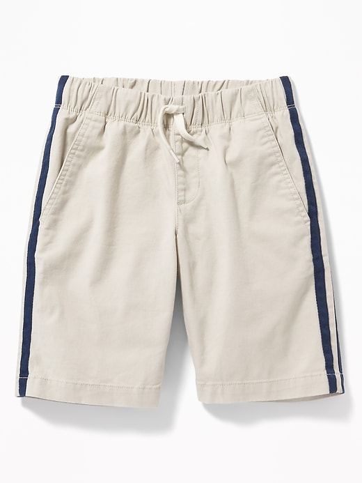 View large product image 1 of 3. Built-In Flex Twill Side-Stripe Jogger Shorts For Boys